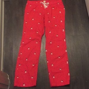 NWOT Red J. Crew Snowman PJ Pants